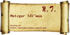 Metzger Tímea névjegykártya